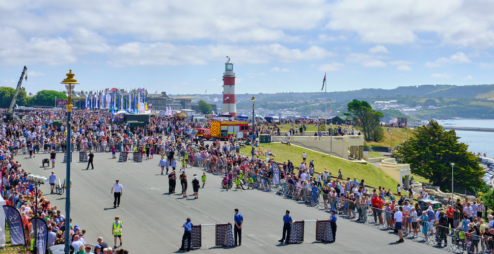 A view of Armed Forces Day on Plymouth Hoe